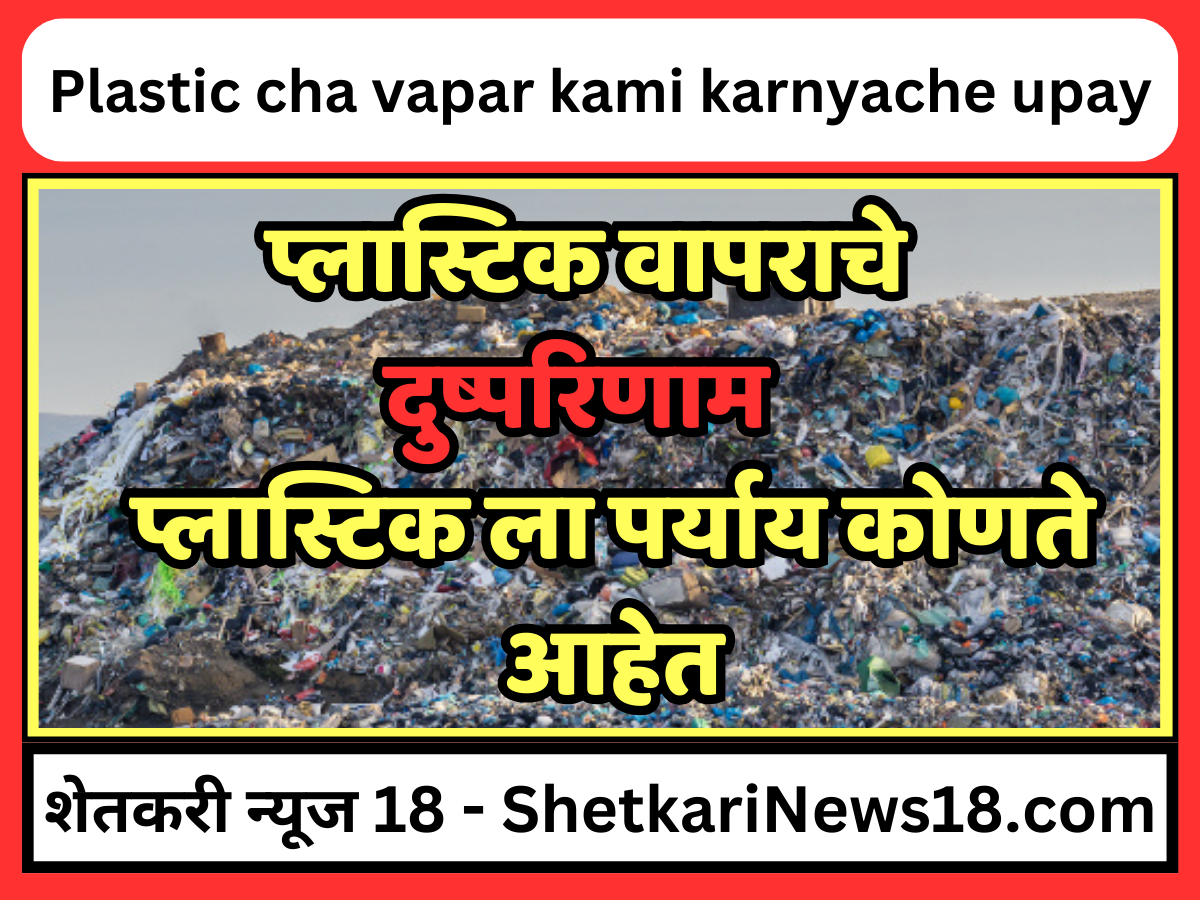 Plastic cha vapar kami karnyache upay benefits : प्लास्टिक वापराचे दुष्परिणाम,  प्लास्टिकला पर्याय कोणता ?